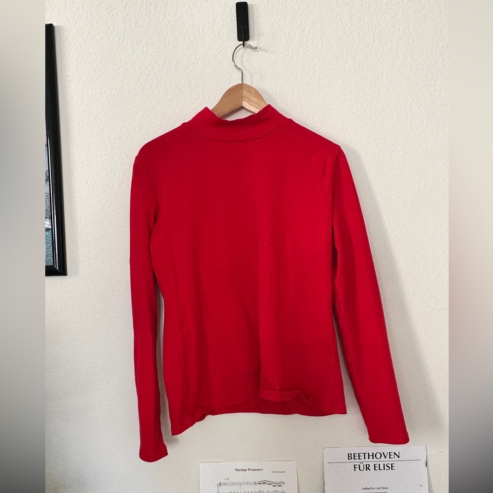 Chic Red Long Sleeve Women's Top | Lullusory